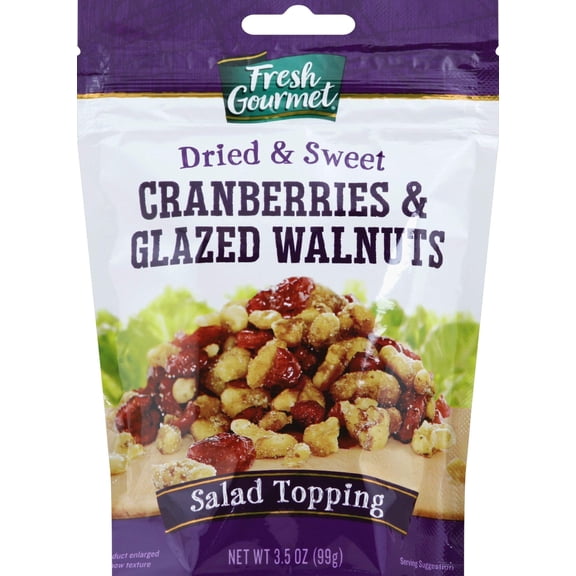 Fresh Gourmet Cranberries Glazed Walnuts (Pack of 8)