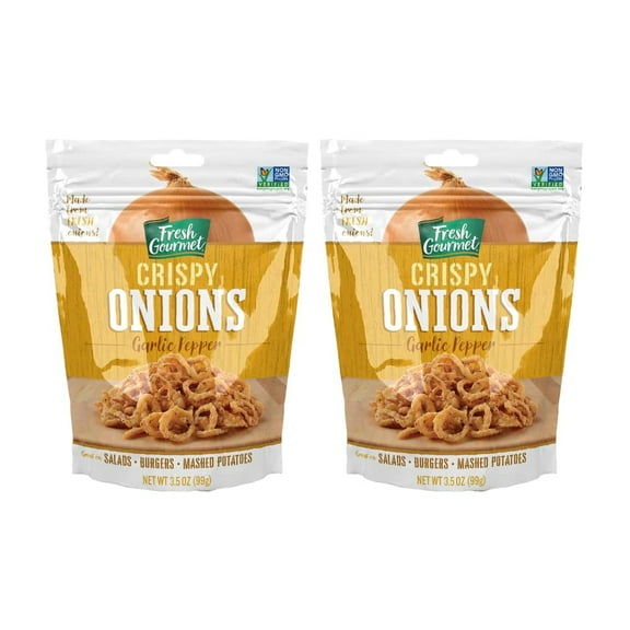 Fresh Gourmet Crispy Onion Garlic Pepper, 3.5 oz (Pack of 2)