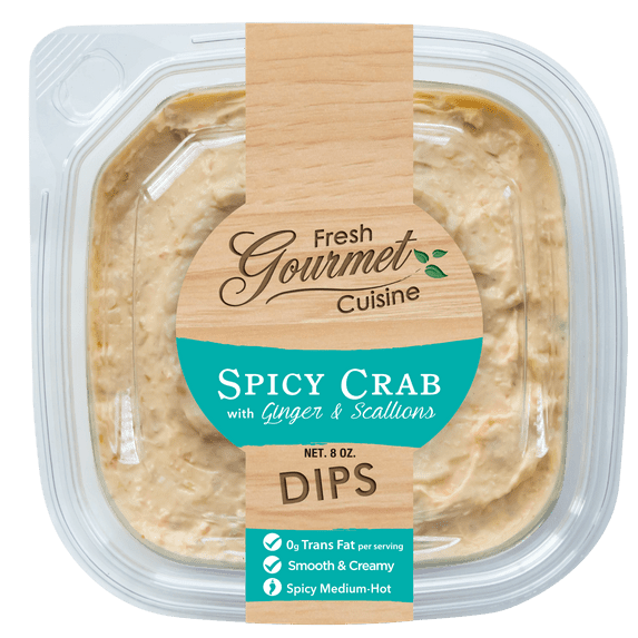 Fresh Gourmet Cuisine Spicy Crab Dip, Zero Trans Fat, 70 Calories, 8 oz Tub (Fresh)