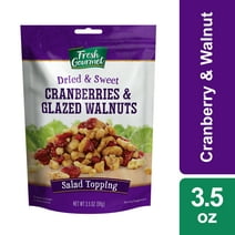 Fresh Gourmet Dried Cranberries and Glazed Walnuts, 3.5 oz