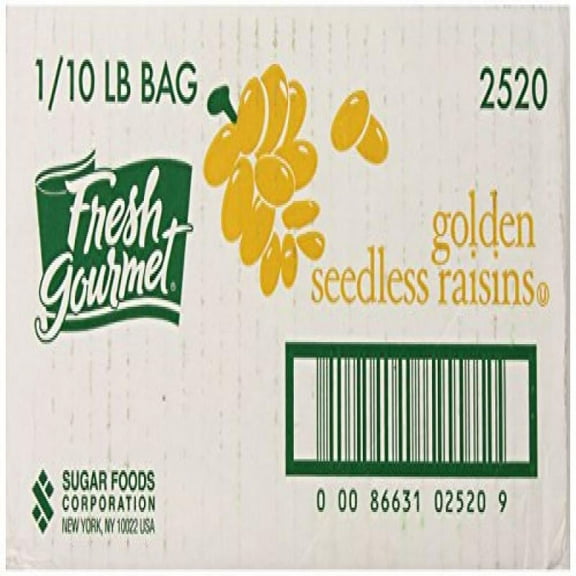 Fresh Gourmet Golden Raisins, 10 Pound