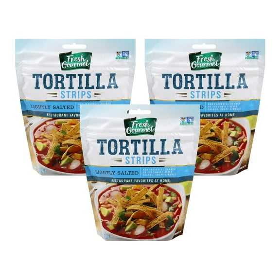 Fresh Gourmet Lightly Salted Tortilla Strips, 3.5 oz (3-Pack)