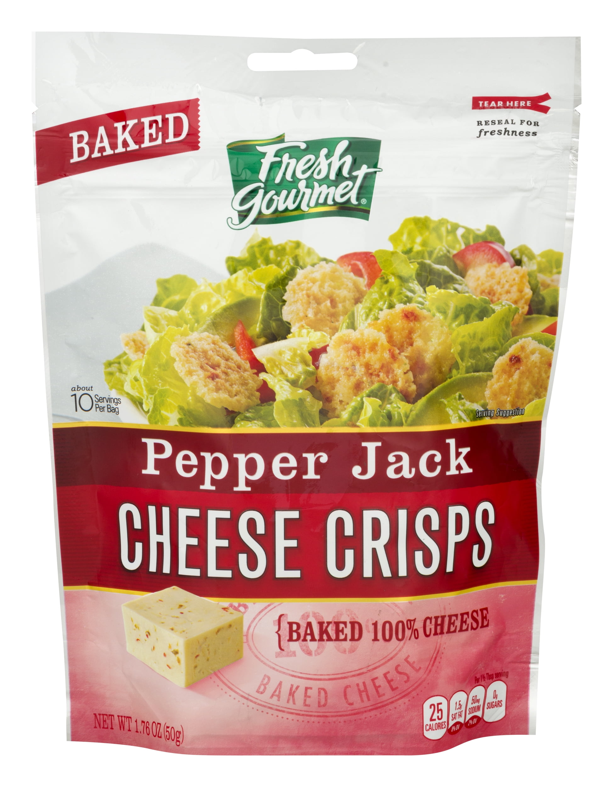 Fresh Gourmet Pepper Jack Cheese Crisps, 1.76 OZ
