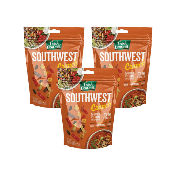 Fresh Gourmet Savory Southwest Crunch Tex-Mex Topper - Single | Southwest Flavor & Crunch | Perfect for Meals & Snacks (Pack - 3)