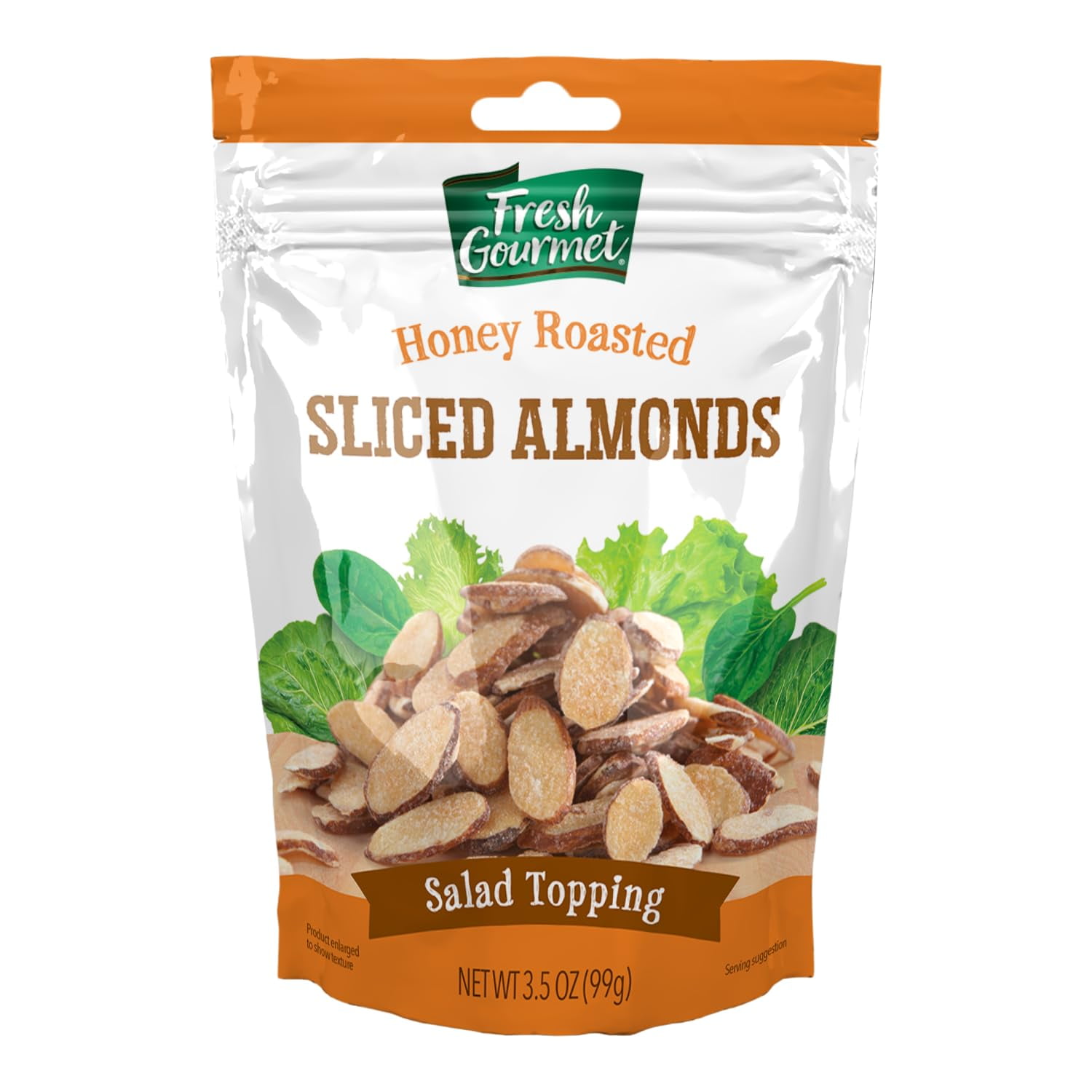 Fresh Gourmet Sliced Almonds, NG01 Honey Roasted Sliced Almonds, 3.5 oz