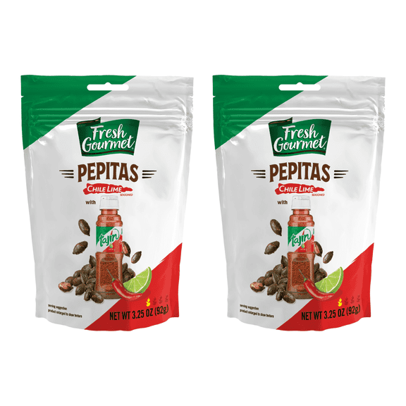 Fresh Gourmet Tajin Chili Lime Pepitas, 3.25OZ, Pack of 2
