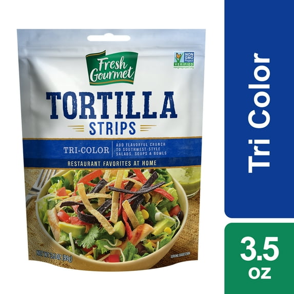 Fresh Gourmet Tri-Color Tortilla Strips, 3.5 oz