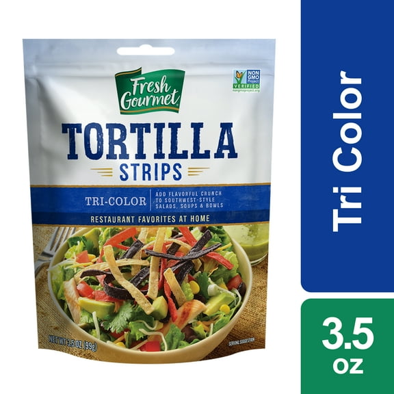 Fresh Gourmet Tri-Color Tortilla Strips, 3.5 oz