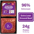 thumbnail image 1 of Fresh Grass-Fed 96% Lean 04% Fat Ground Beef, 2 lb Brick, 1 of 7