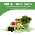 thumbnail image 1 of Fresh Green Bags for Fruits and Veggies Reusable Vegetable Bags for Refrigerator Food Storage Freshness  Keep Fruits, Vegetables and Cut Flowers, 1 of 15