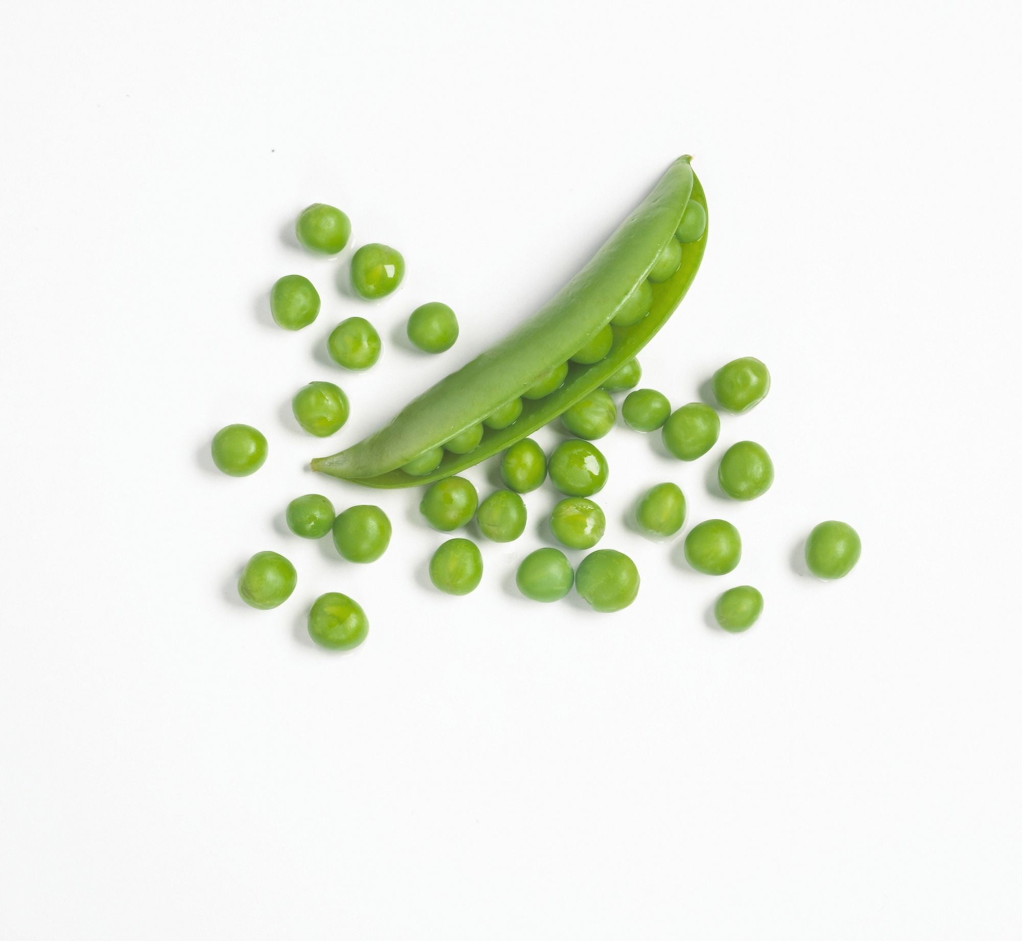 Fresh Green Peas From The Pod Canvas Art - Bruno Crescia Design Pics (16 x 14)