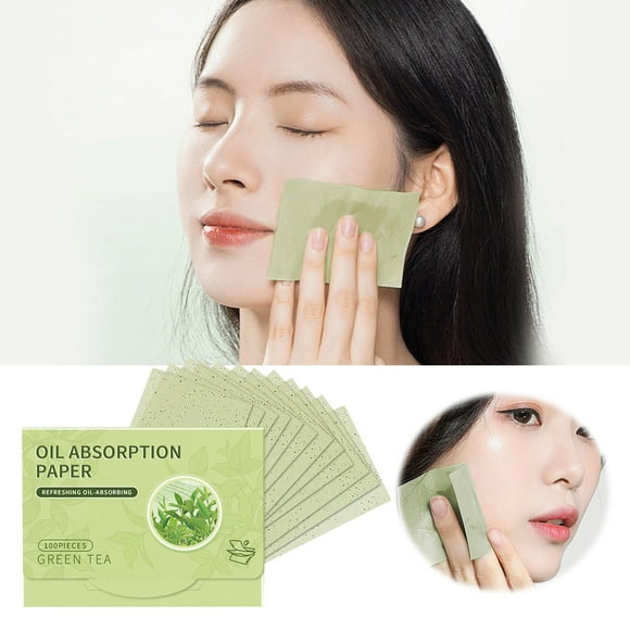 Fresh Green Tea Oil Absorbing Paper Daily Gentle Cleansing Fragrance Oil Control Summer Comfortable Fragrance New Face Pore Face Cleansing Wipes Oily Skin Dry Skin Face Skin Care for Dry Skin Clean