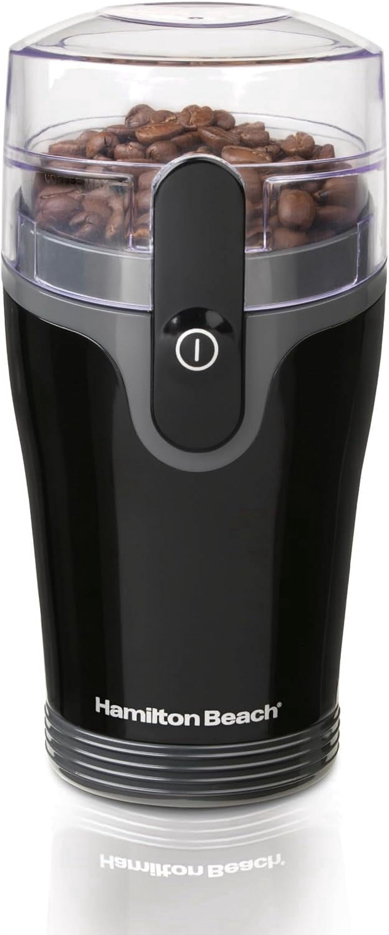Fresh Grind Electric Coffee Grinder for Beans, Spices and More, Stainless Steel Blades, Removable Chamber, Makes up to 12 Cups, Black