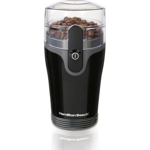 Fresh Grind Electric Coffee Grinder for Beans, Spices and More, Stainless Steel Blades, Removable Chamber, Makes up to 12 Cups, Black
