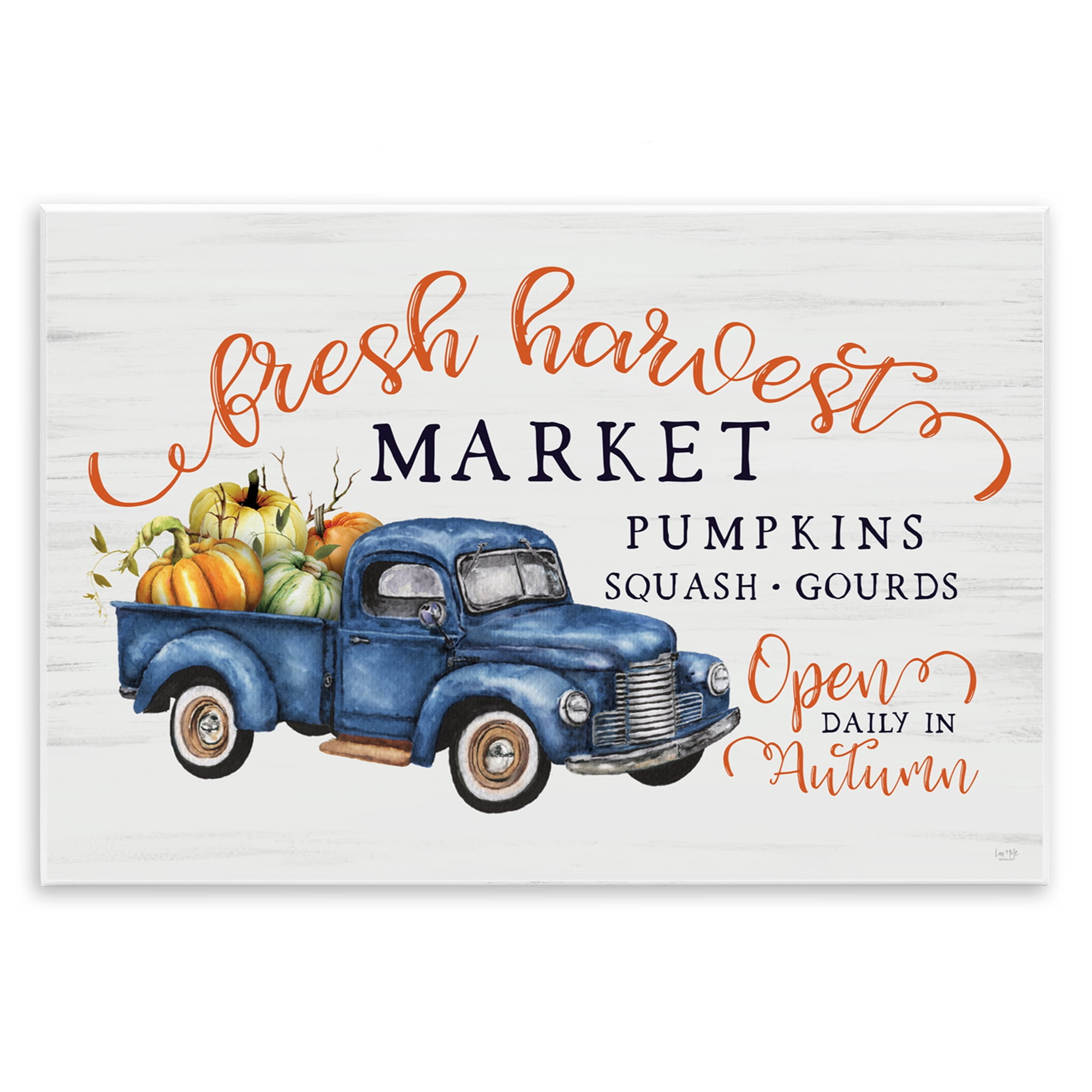 Stupell Industries French Country Fresh Harvest Market Open Wall Plaque ...