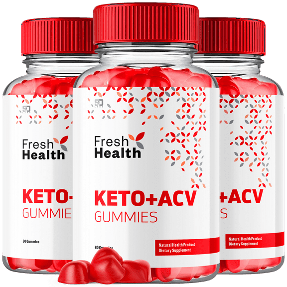 Fresh Health ACV + Keto Gummies with Apple Cider Vinegar Vitamin B12 3 Pack