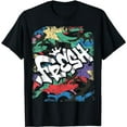 thumbnail image 1 of Fresh Hip Hop 80s 90s Old School Camo Rap Urban Slang T-Shirt, 1 of 5