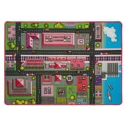 Fresh Home Elements - City Themed Pattern 37” x 52” Playmat Rug; 3+Age Group