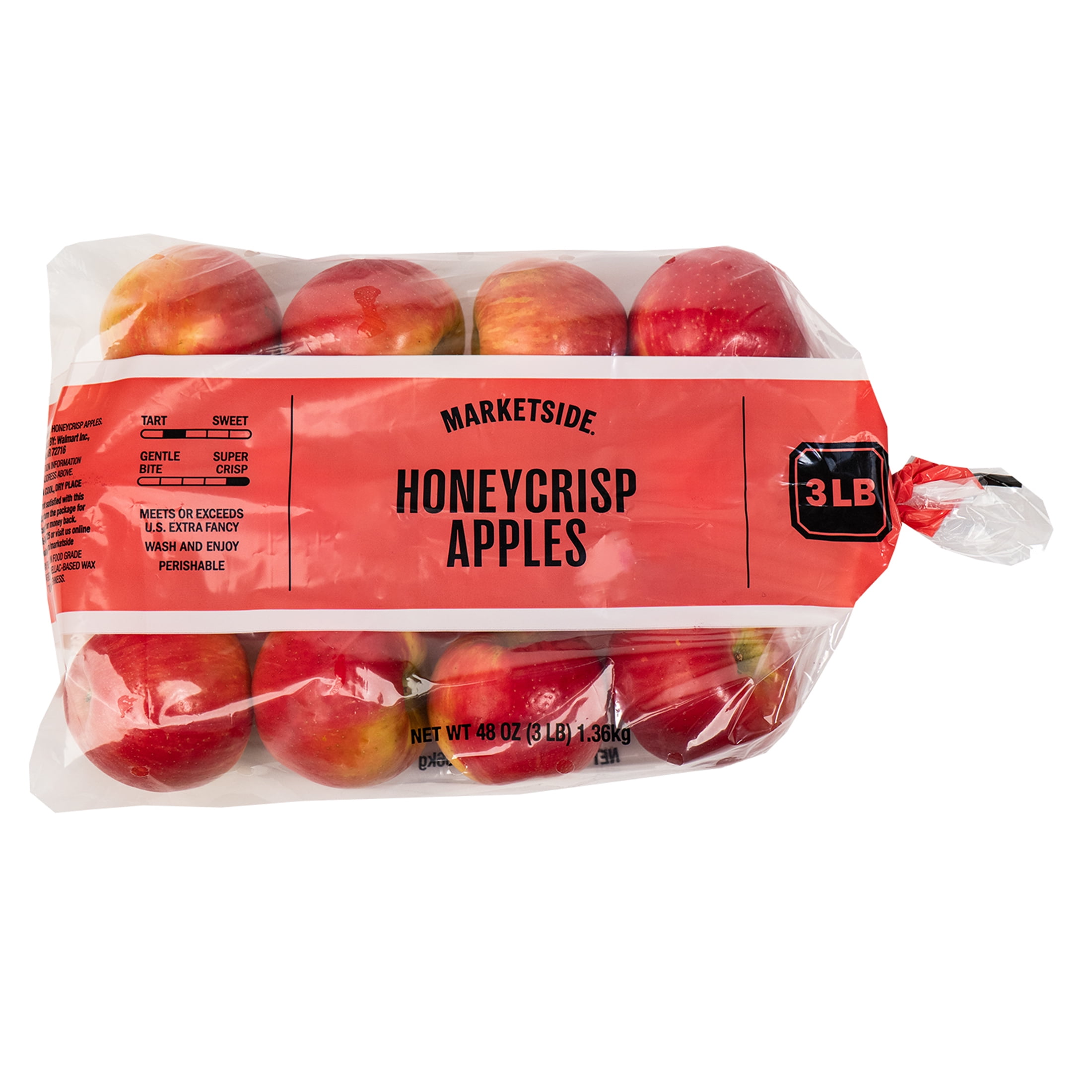 Freshness Guaranteed Fresh Honeycrisp Apples 3 lb Bag Crisp Light