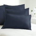 thumbnail image 1 of Fresh Ideas Bedding Poplin Tailored 2-Pack Pillow Sham, Standard, Navy, 1 of 5