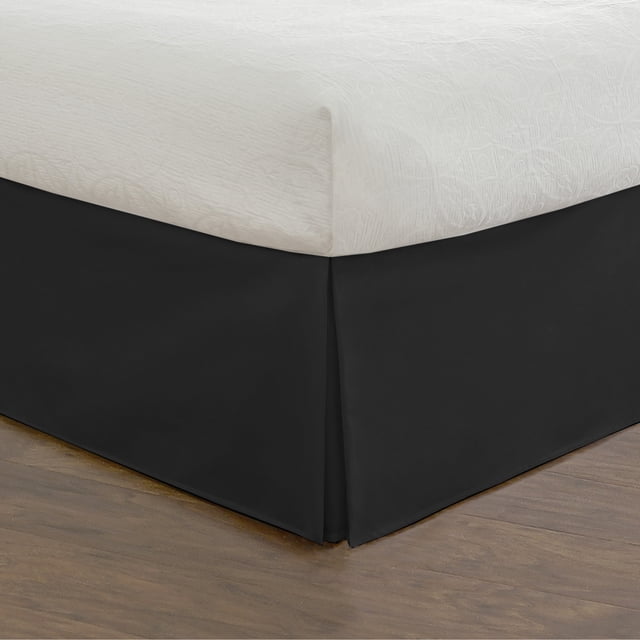Lux Hotel Tailored Bed Rok Classic 14 Drop Lengte Geplooide Styling, King, Grijs