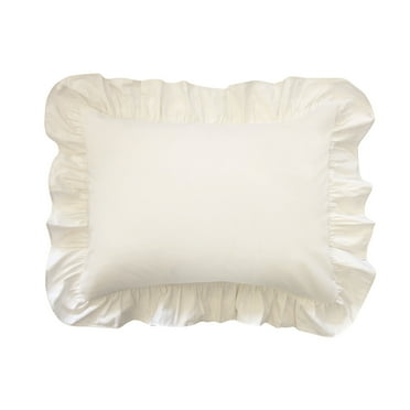 Fresh Ideas Modern Off-White Polyester, Cotton Pillow Shams, Standard
