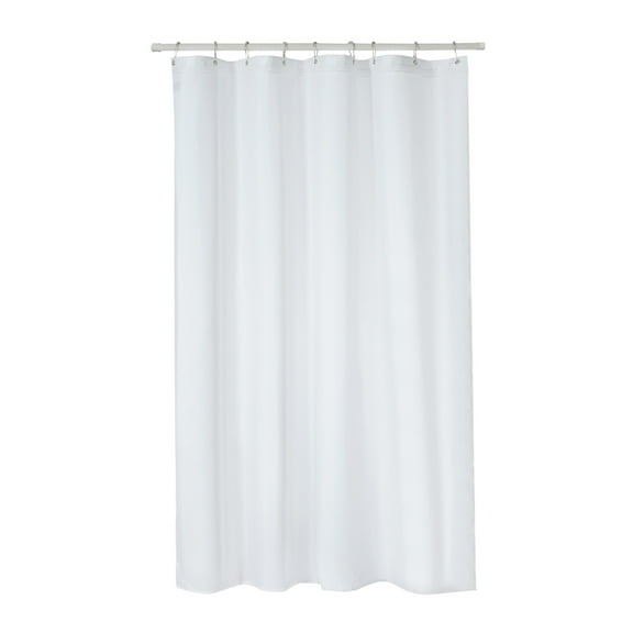 Fresh Ideas Quick On/Off Re-usable Shower Curtain Liner, White, 72x84