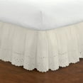 Fresh Ideas Ruffled Eyelet 14" Bed Skirt, King, Ivory