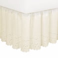 thumbnail image 1 of Fresh Ideas Ruffled Eyelet 18" Bed Skirt, Full, Ivory, 1 of 2