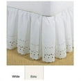Fresh Ideas Ruffled Eyelet 18" Bed Skirt, Queen, Ivory