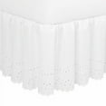 thumbnail image 1 of Fresh Ideas Ruffled Eyelet 18" Bed Skirt, Queen, White, 1 of 2