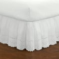 thumbnail image 1 of Fresh Ideas Ruffled Eyelet 14" Bed Skirt, Queen, White, 1 of 4