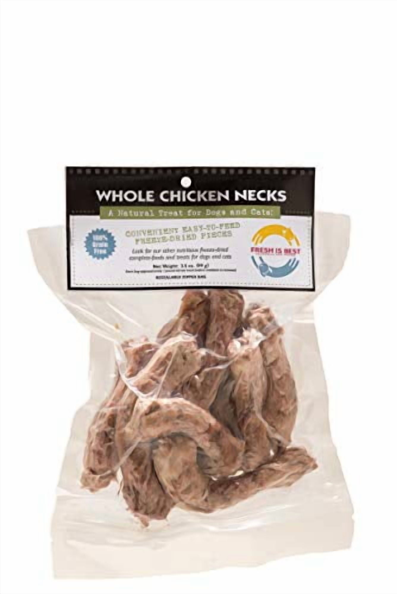 Fresh Is Best Freeze Dried Whole Chicken Necks, Dog Cat Treats