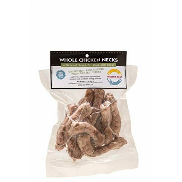 Fresh Is Best Freeze Dried Whole Chicken Necks, Dog Cat Treats
