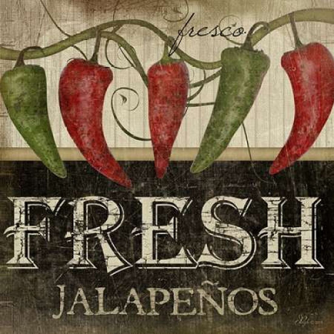 Fresh Jalapenos Canvas Art - Jennifer Pugh (24 x 24)