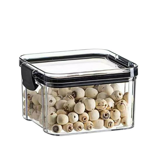 Fresh-Keeping Box Eguiwyn Airtight Food Storage Containers With Lids Kitchen Pantry Organization and Storage Plastic Scale Food Canisters for Cereal Flour Sugar Dry Food