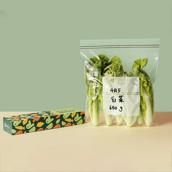 Fresh Keeping Refrigerator Vegetable Storage Bags - Double Sealing Food Grade Packaging for Fruits and Vegetables Durable Ideal for Food Preservation