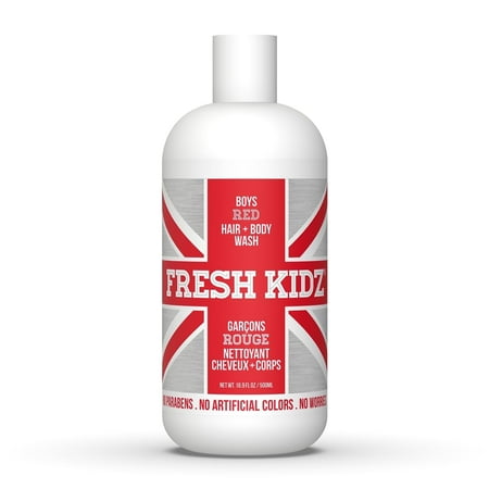 Fresh Kidz Body Wash for Kids and Teens - Gentle Bath and Shower Cleanser for All Skin Types - Boys Red, 16.9 fl. oz. price history and forecast - Fresh Kidz