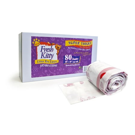 Fresh Kitty 80ct Super thick DS litter box liners 36"x19"