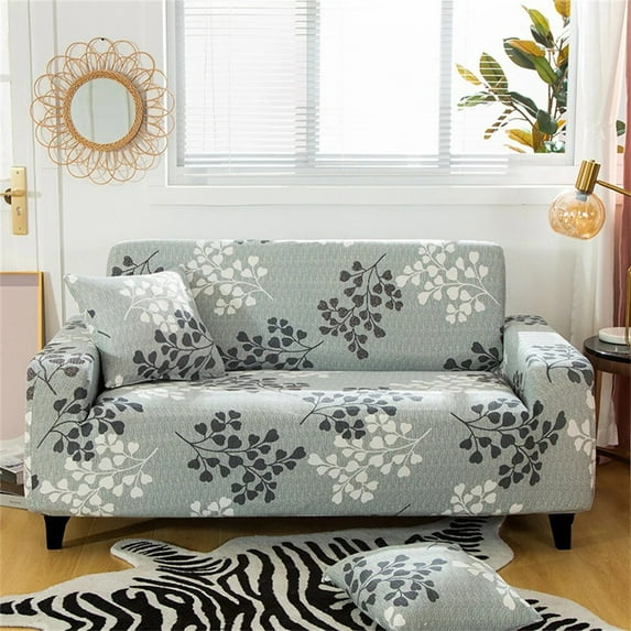Fresh Leaf Sofa Cover Plant Elastic Full Cover 3 Seater Sofa Covers Home Sofa ration 4 Retractable And Reclining Sofa Cover