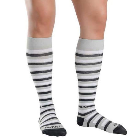 Fresh Legs Unisex Stripes Compression Socks-G/BLK-Small