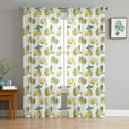 Fresh Lemon Bike Fruit Tulle Curtains for Living Room Bedroom ration