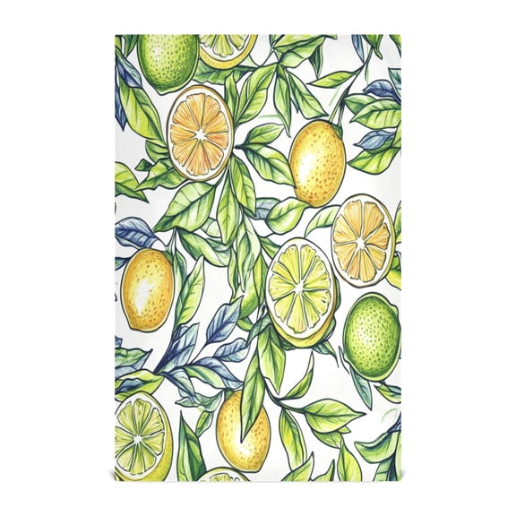Fresh Lemon Kitchen Towels Set of 4 Tea Towels for Kitchen Decorative Waffle Dishcloths 28x18in