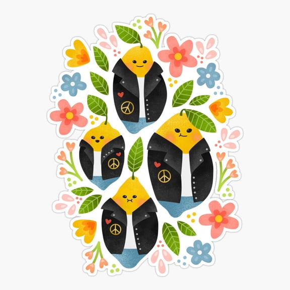 Fresh Lemons Er, Phone Decal Water Bottle Stickers Car Decals, Funny Birthday Gift