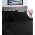 thumbnail image 1 of Fresh Linen 1000 Thread Count 100% Cotton Deep Pocket Dobby Striped Sheet Set (Queen, Black), 1 of 4