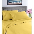 thumbnail image 1 of Fresh Linen 1000 Thread Count 100% Cotton Deep Pocket Dobby Striped Sheet Set (Queen, Gold), 1 of 4