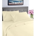 thumbnail image 1 of Fresh Linen 1000 Thread Count 100% Cotton Deep Pocket Dobby Striped Sheet Set (Twin, Ivory), 1 of 4