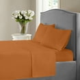 thumbnail image 1 of Fresh Linen 1200 Thread Count King Size Deep Pocket Solid Cotton Sheet Set (King, Spice), 1 of 3