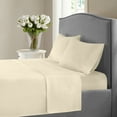 thumbnail image 1 of Fresh Linen 1200 Thread Count Twin Size Deep Pocket Solid Cotton Sheet Set (Twin, Ivory), 1 of 3