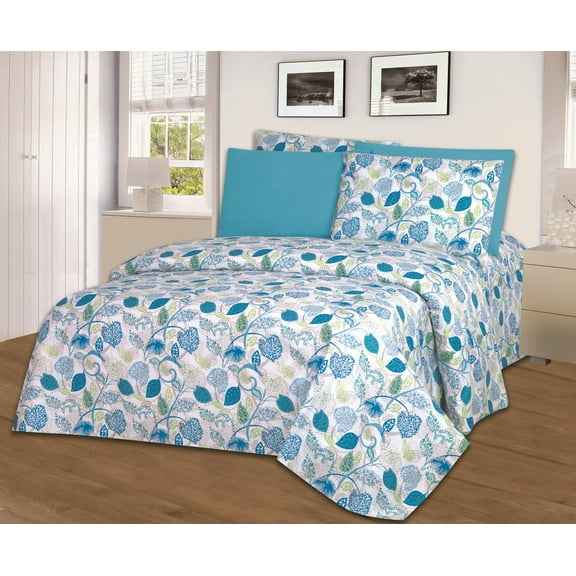 Fresh Linen Collection 1800 Super Soft Printed Sheet Set with BONUS Pillowcases (Full, Camilla)
